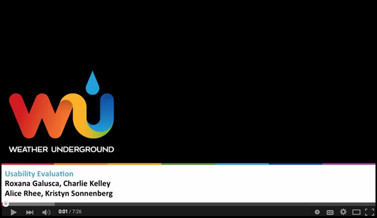 Screen capture of our video presentation